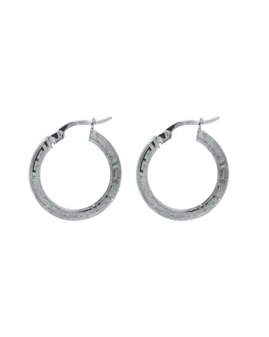 9CT W/G GRK DSG HOOPS 1mm/15mm